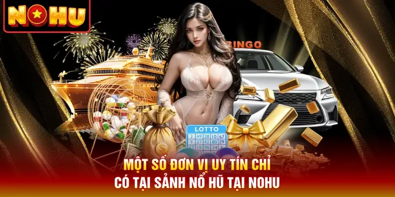Một số đơn vị uy tín chỉ có tại sảnh nổ hũ tại Nohu